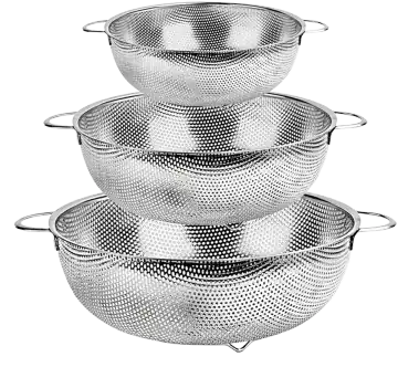 TeamFar Stainless Steel Colanders (1-, 3- and 5-Quart Set)