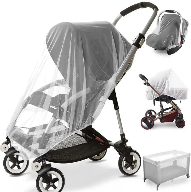 Sysmie Stroller Mosquito Nets, White (2-Pack)