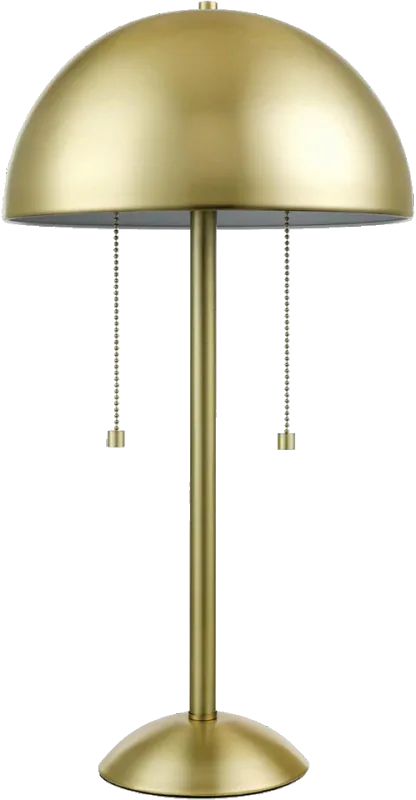 Novogratz x Globe 21" 2-Light Matte Brass Table Lamp