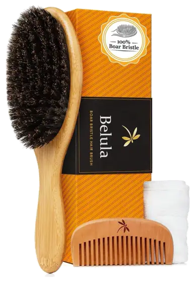 Belula Soft Boar-Bristle Hairbrush Set — Medium