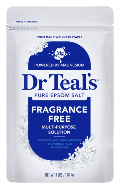 Dr Teal's Unscented Epsom Salt Soak, 4 lb
