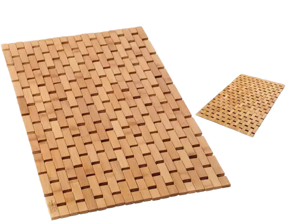 Foldable Bamboo Bath Mat, Standard