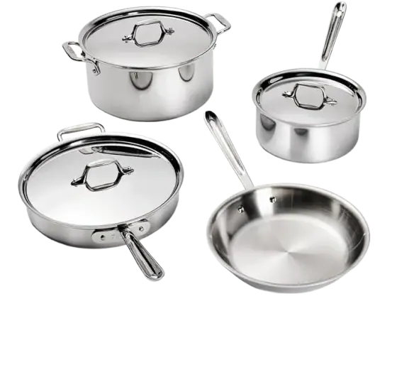 All-Clad D3 Stainless 7-Piece Cookware Set, USA