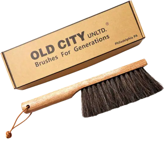 USA-Made Horsehair Bench Brush & Dustpan
