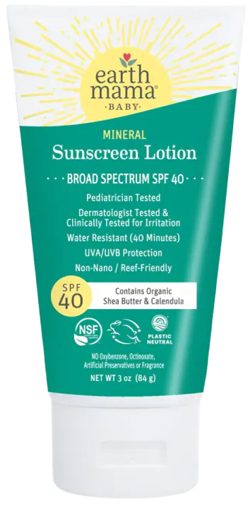 Earth Mama Baby Mineral Sunscreen Lotion SPF 40