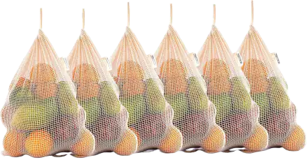 Large Mesh Produce Bags, 100% Organic Cotton