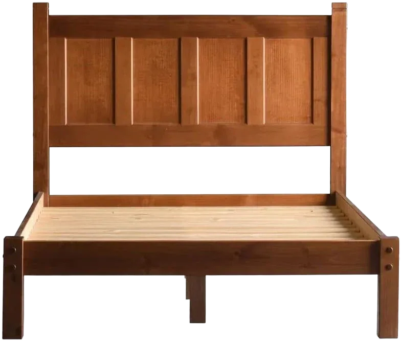 Shaker Solid Wood Panel Platform Bed, Queen Size
