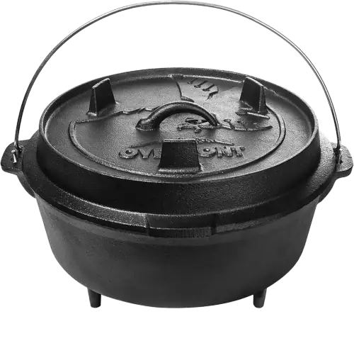 Overmont Pre-Seasoned Cast Iron Camp Dutch Oven