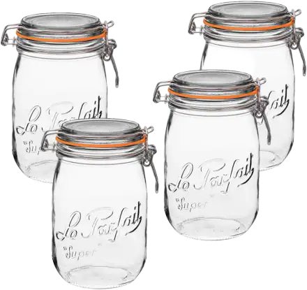 Le Parfait Super Jars 1L (4-Pack)