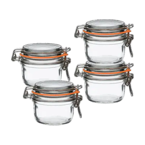 Le Parfait Super Terrine Glass Jars, 125 ml, 4-Pack