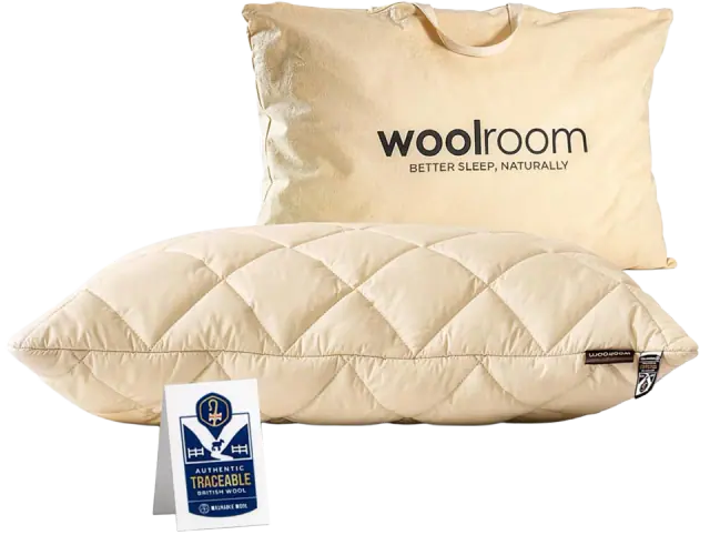 WOOLROOM Deluxe Washable Wool Pillow, Queen
