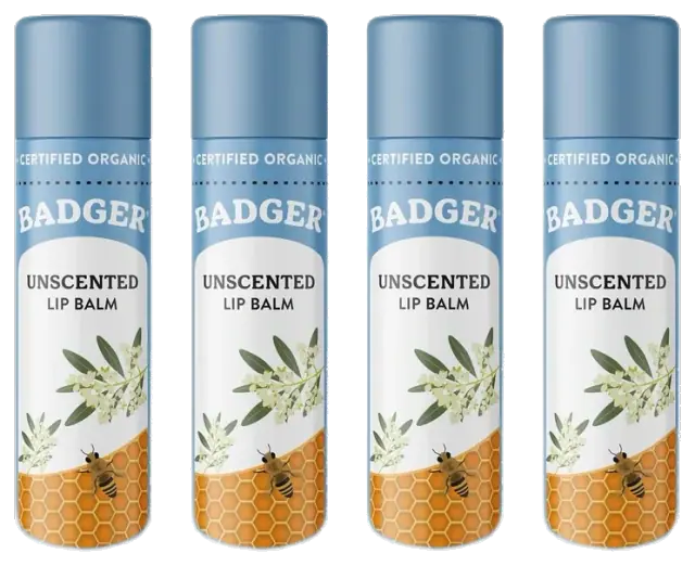 Badger Classic Unscented Lip Balm