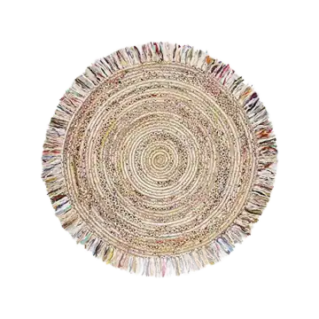 SAFAVIEH Cape Cod Braided Jute and Cotton Round Rug