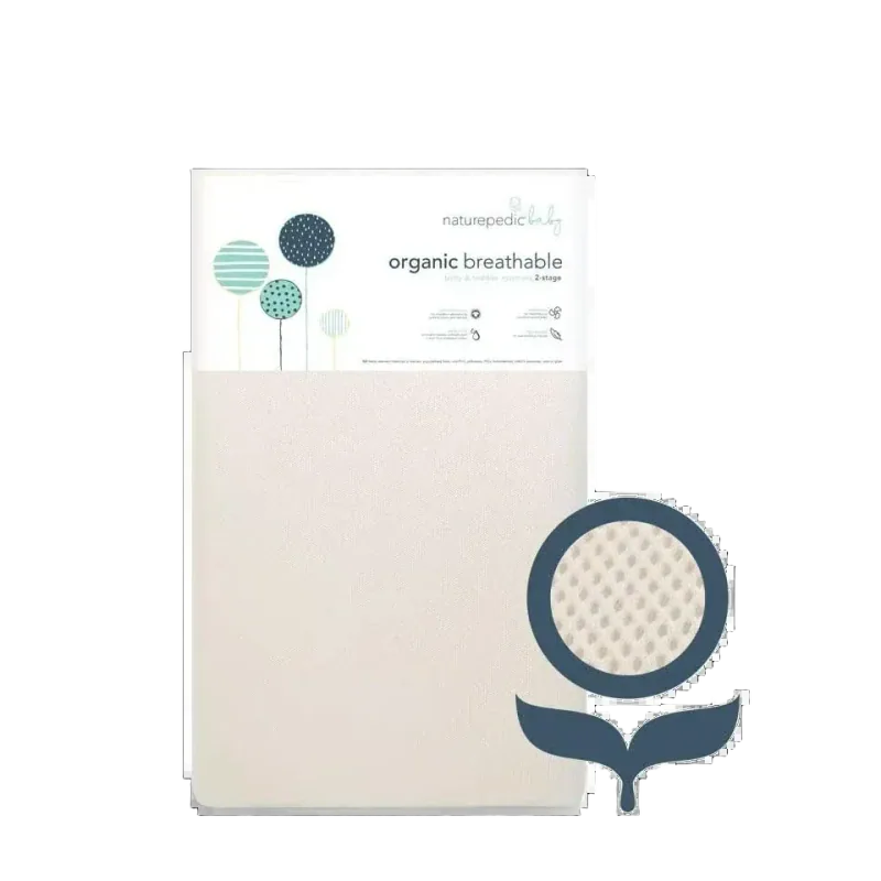Naturepedic Breathable Organic 2-Stage Crib Mattress, Lightweight