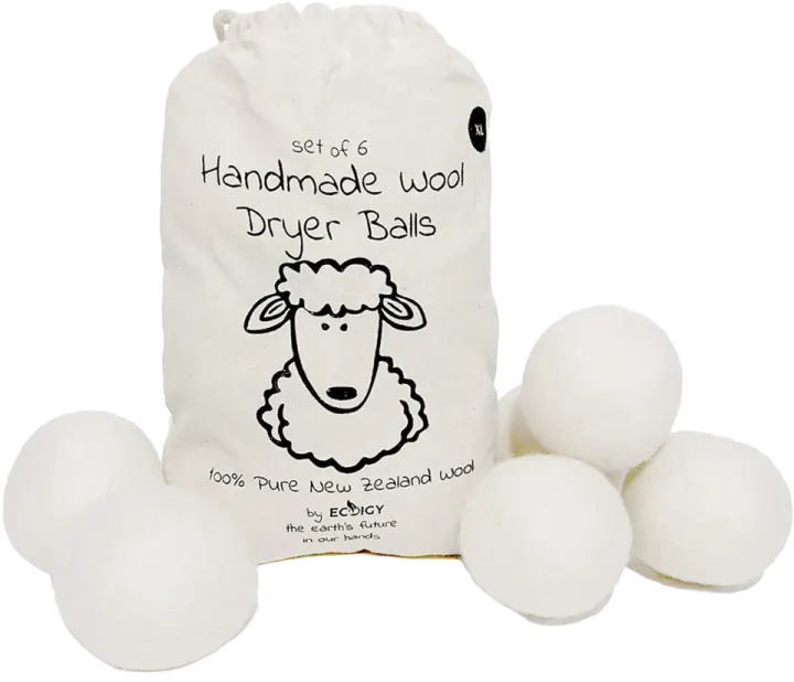 Wool Dryer Balls XL 6-Pack, 100% New Zealand Wool