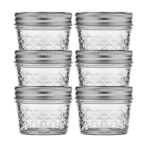 Ball Quilted Crystal Jelly Jars, 4 oz, 6-Pack