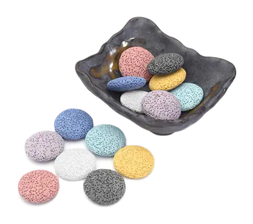 Top Plaza Lava Rock Diffuser with Square Ceramic Bowl