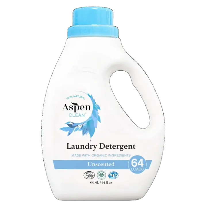 AspenClean Unscented Liquid Laundry Detergent, 64 fl oz
