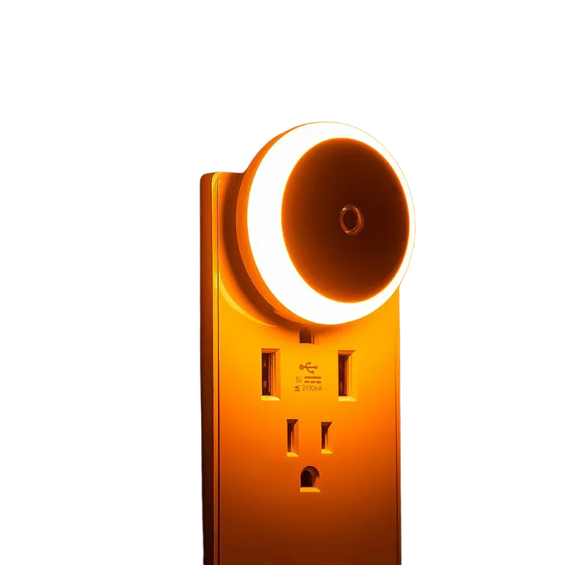 Amber Night Light with Dusk-to-Dawn Sensor, Blue-Blocking