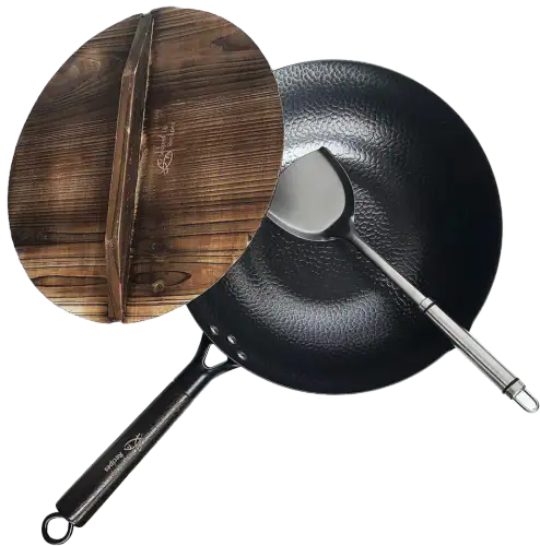 Souped Up Recipes Carbon Steel Wok, 12.5 in, Flat Bottom