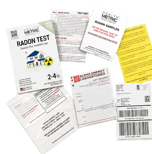 Health Metric Short-Term Radon Test Kit with Prepaid Lab Analysis