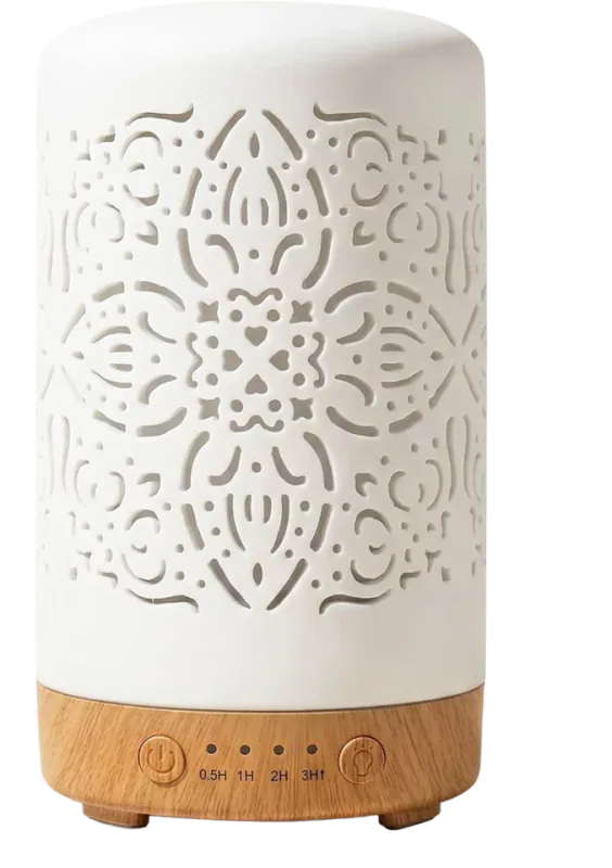 White Ceramic Essential Oil Diffuser, 100ml