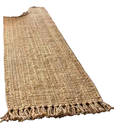 JONATHAN Y Handwoven Jute Fringe Runner Rug