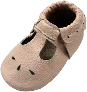 iEvolve Leather Baby Sandals — Light Pink, 12–18 Months