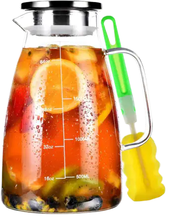 Aofmee 68 oz Glass Pitcher with Lid
