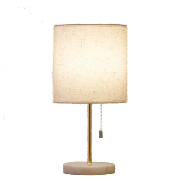 HAITRAL Marble-Base Table Lamp — Gold