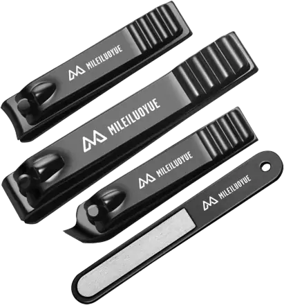 Black Stainless Steel Nail Clippers Set