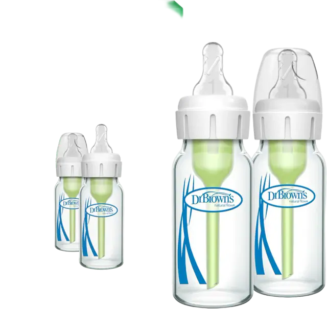 Dr. Brown's Anti-Colic Options+ Narrow Glass Bottles, 2-Pk