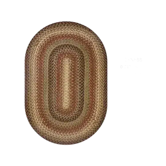 Homespice Gingerbread Oval Jute Braided Rug
