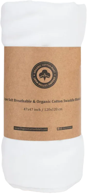 Organic Cotton Mart Organic Cotton Muslin Swaddle Blanket
