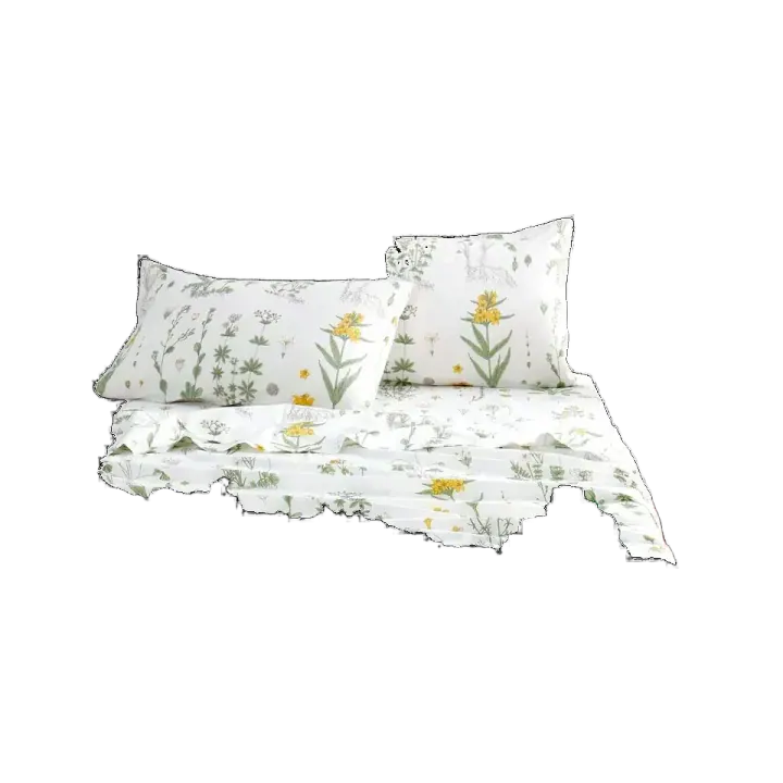 Wake In Cloud Botanical 100% Cotton Sheet Set