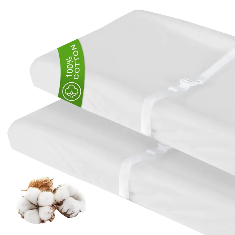 Moonsea Cotton Changing Pad Cover, 2-Pack