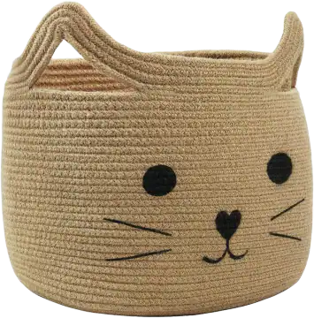 HiChen Jute Rope Cat Storage Basket
