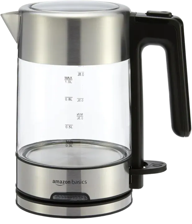 Amazon Basics Electric Kettle with Glass Carafe