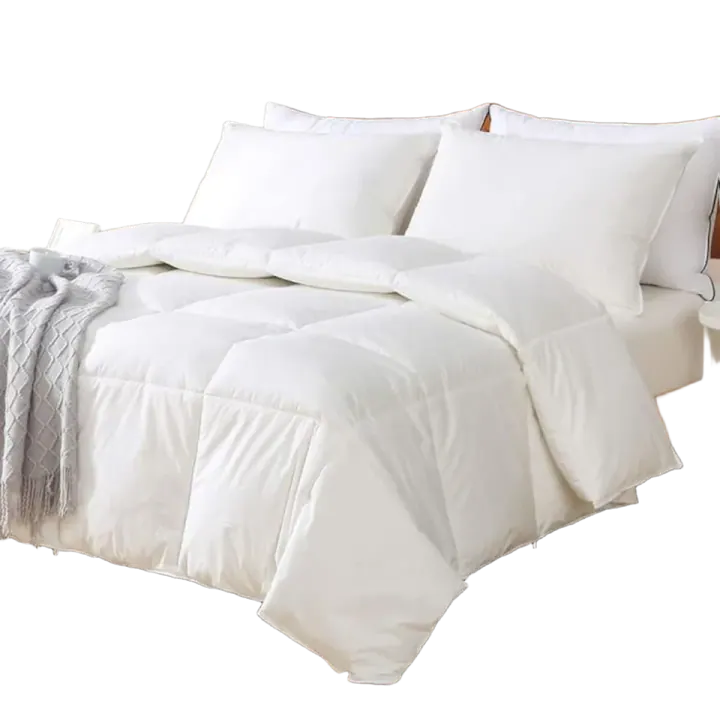 Feathers Down Comforter, Organic Cotton Quilted, King