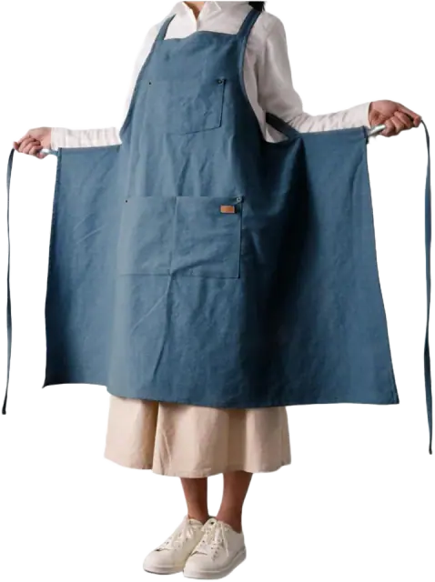 Gautsa Cotton Denim Kids Apron, Blue, Small