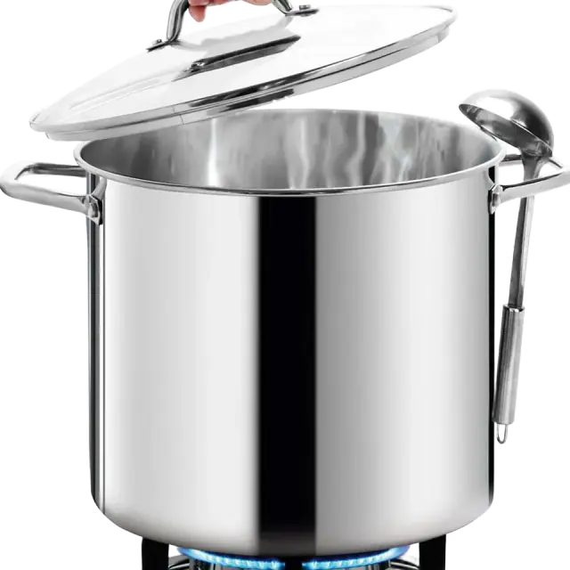 HOMICHEF Nickel-Free Stainless Steel Stock Pot, 24 Qt