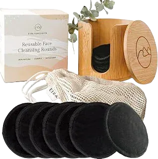 Eira Vancouver Reusable Cotton Makeup Remover Pads with Bamboo Holder