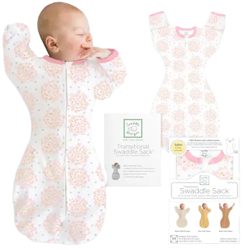 SwaddleDesigns Transitional Swaddle Sack, Arms Up Half-Length Sleeves
