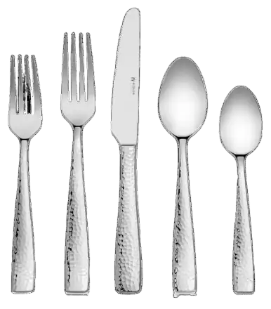 Hudson Essentials Hammered 40-Piece Flatware Set, Service for 8