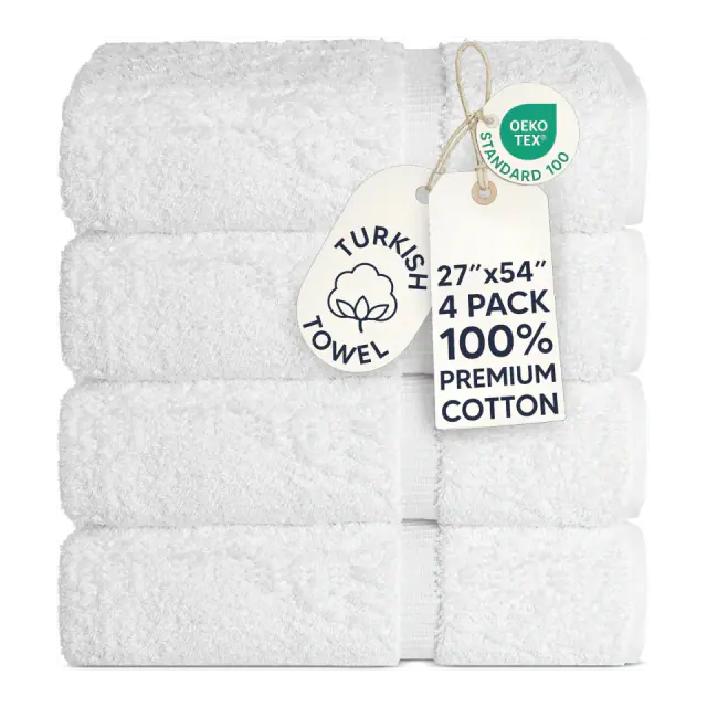 Chakir Turkish Linens 4 Piece Bath Towel Set