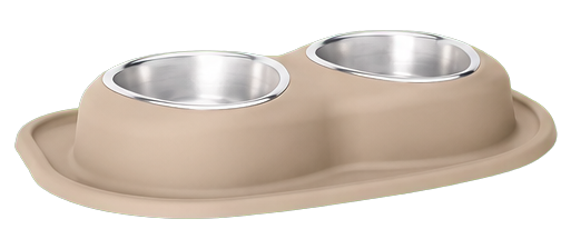 WeatherTech Double Low Portable Pet Feeding System with Two 32-Ounce Bowls