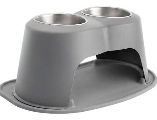 WeatherTech Double High 12-Inch Pet Feeding System with Two 64-Ounce Bowls