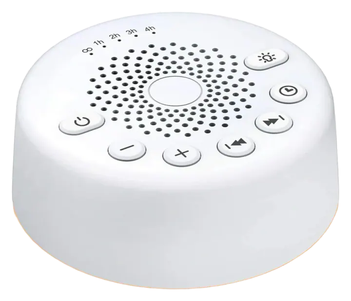 Easysleep 25-Sound Machine with Warm Night-Light, White
