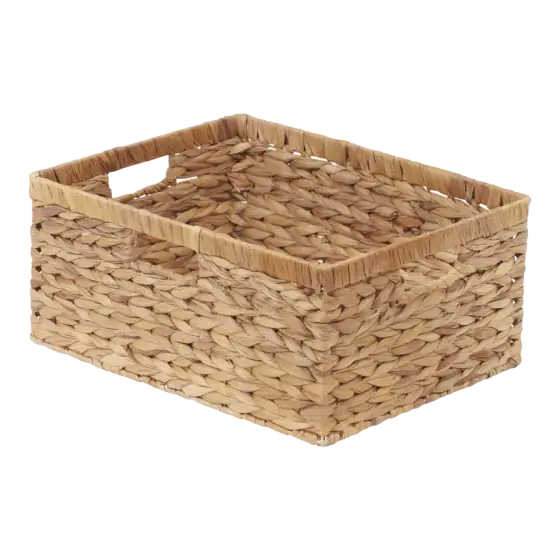 StorageWorks Large Water-Hyacinth Shelf Basket