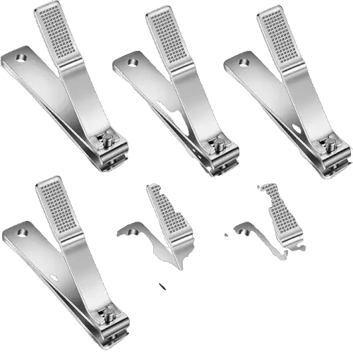 Mudder 6-Piece Stainless-Steel Straight-Edge Toenail Clipper Set